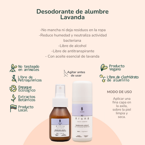 Desodorante de Alumbre – Lavanda