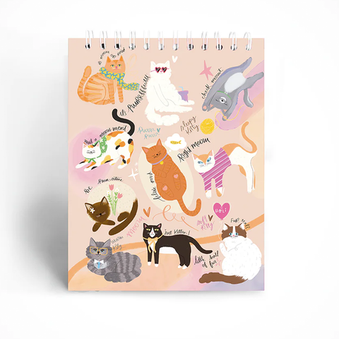 Bloc de Hojas Blancas Grande Gatitos