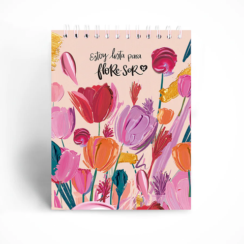 Bloc de Hojas Blancas Grande Tulipanes