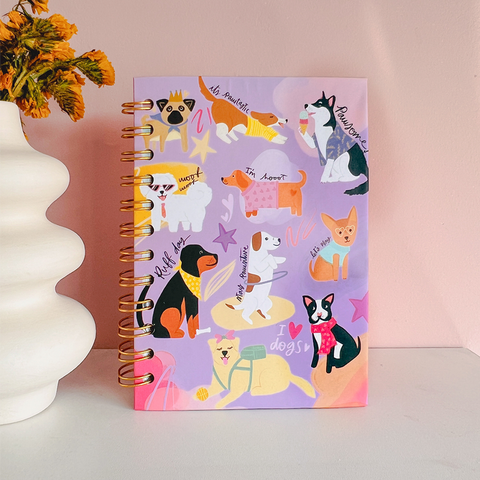 Cuaderno Grande 1 Materia Perritos